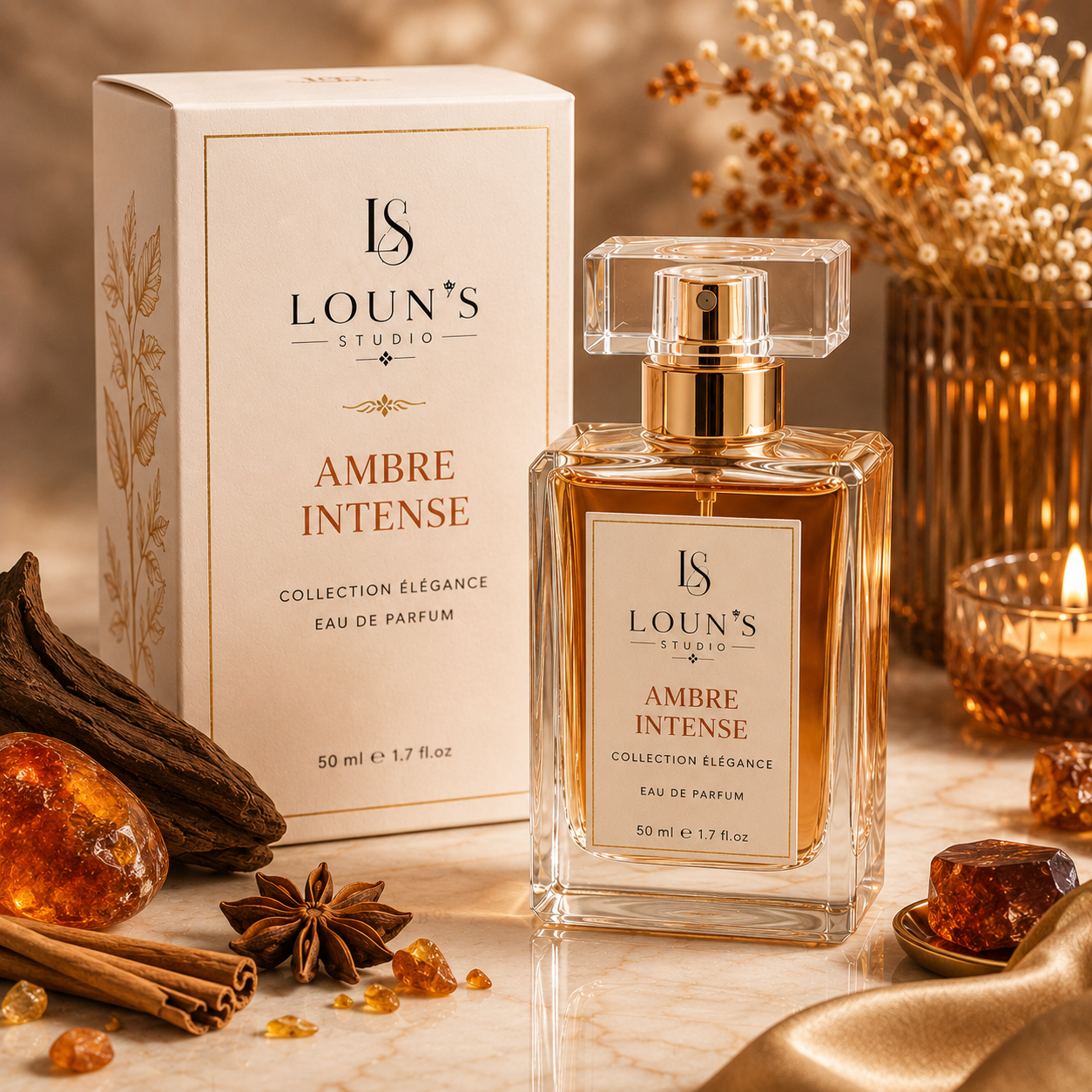 Flacon Ambre Intense Eau de Parfum Collection Élégance