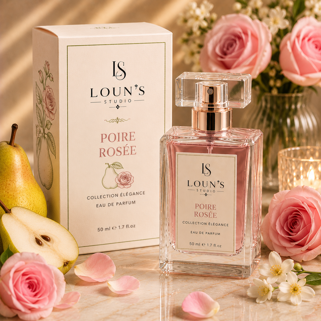 Flacon Poire Rosée Eau de Parfum Collection Élégance
